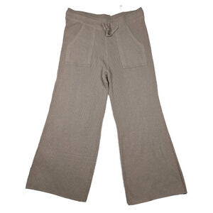 Splendid Georgie Cashblend Rib Cropped  Wide-Leg Sweater Pants Size Large NWT
